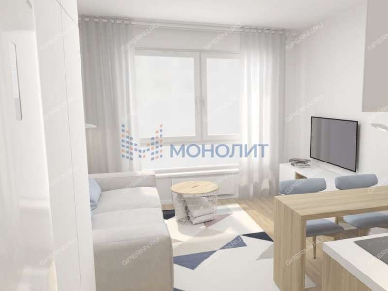 квартира-студия в новостройке на 